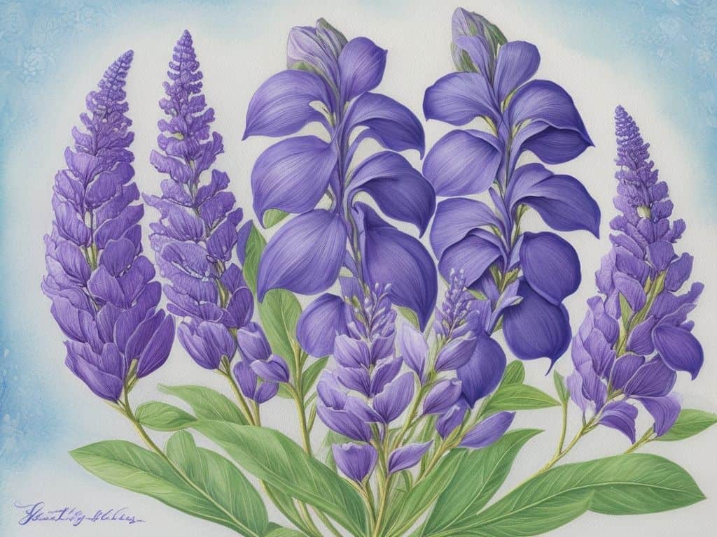 False Indigo Flower in Art and Literature - False Indigo  Flower Meaning and Symbolism 